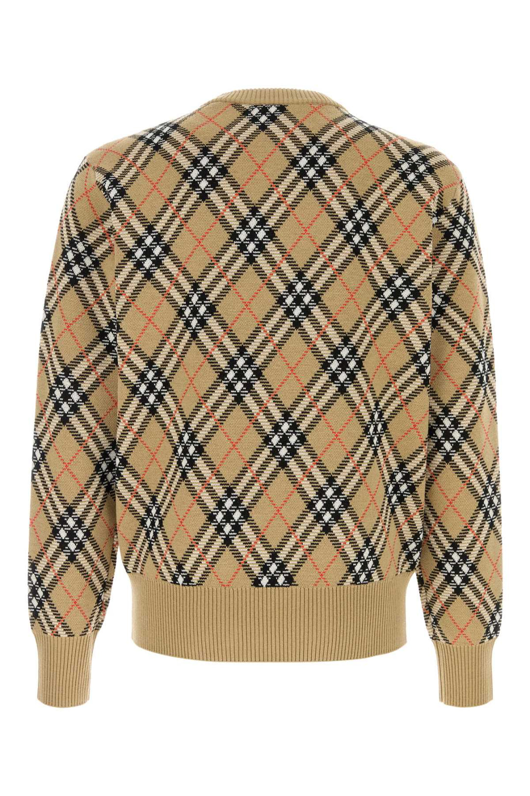 Burberry Men Embroidered Wool Blend Sweater