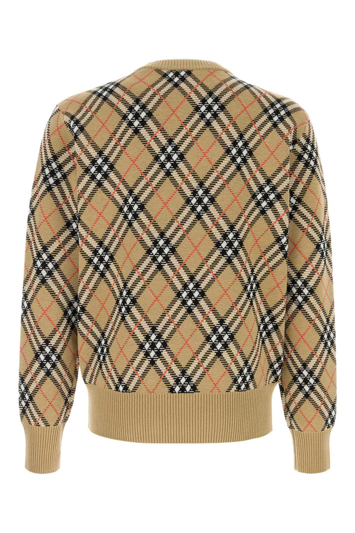 Burberry Men Embroidered Wool Blend Sweater