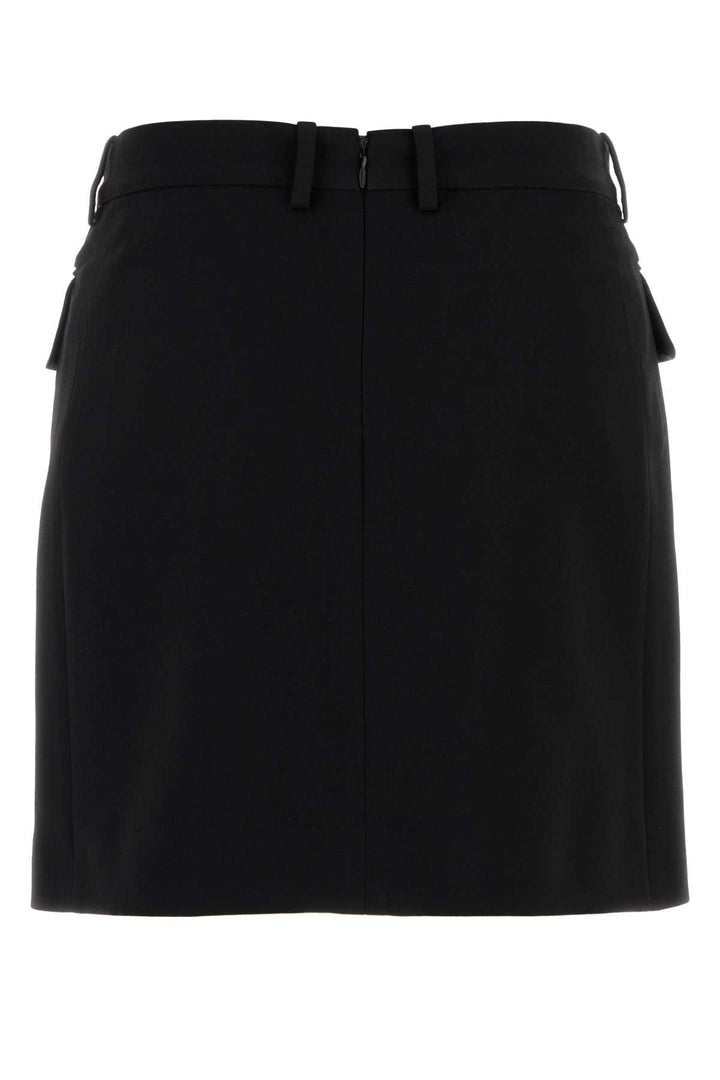 Balenciaga Women Black Twill Mini Skirt