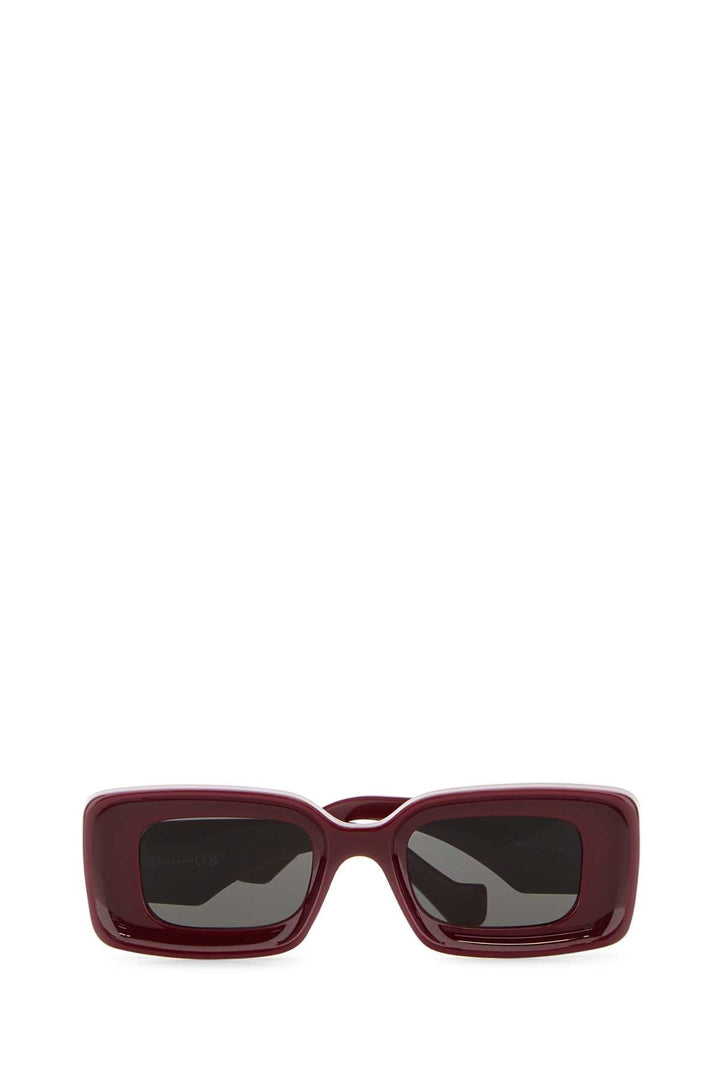 Loewe Unisex Burgundy Acetate Sunglasses