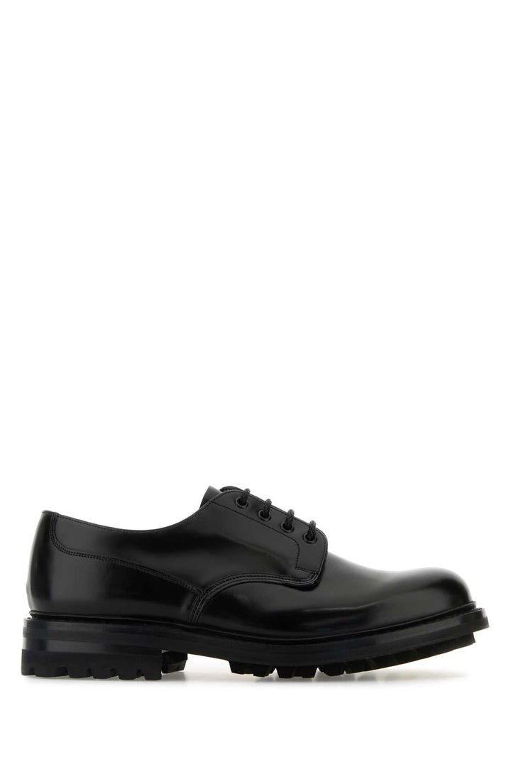 Church's Men Black Leather Mc Neil Lw Lace-Up Shoes