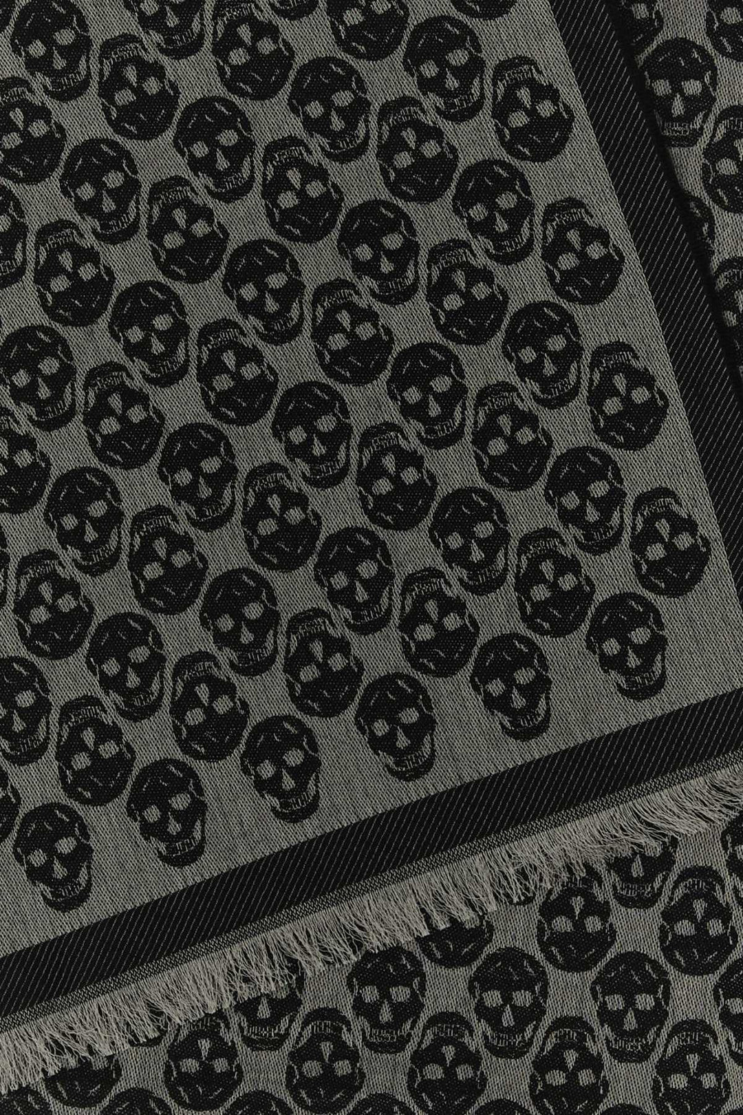 Alexander Mcqueen Men Embroidered Wool Blend Foulard