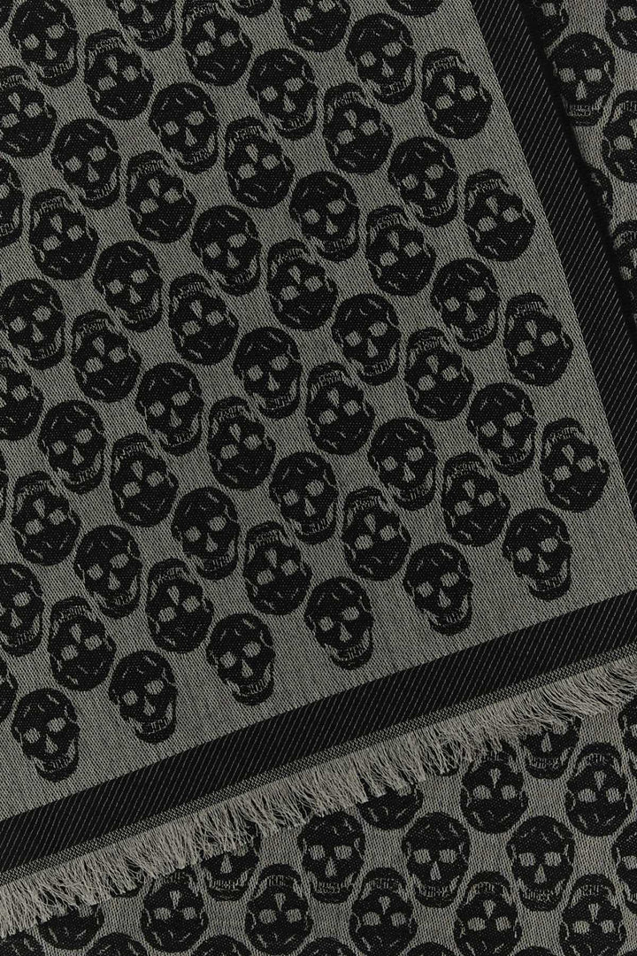 Alexander Mcqueen Men Embroidered Wool Blend Foulard