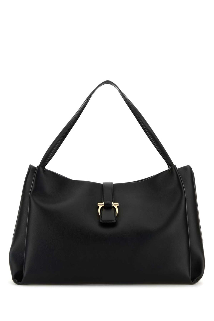 Salvatore Ferragamo Women Black Leather Shopping Bag