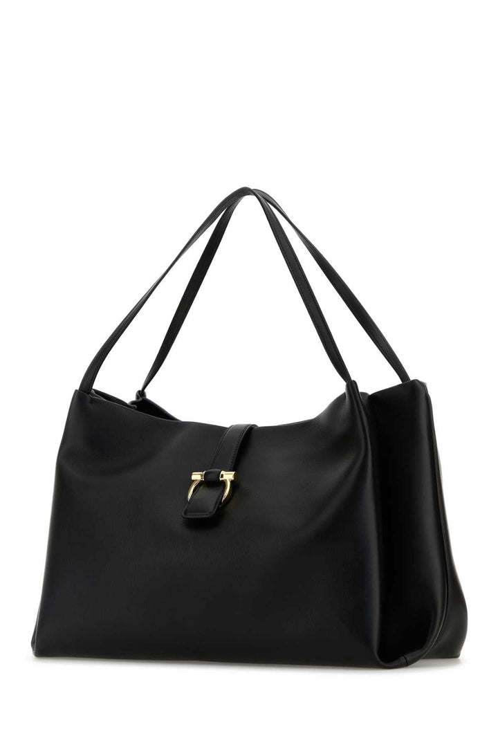 Salvatore Ferragamo Women Black Leather Shopping Bag