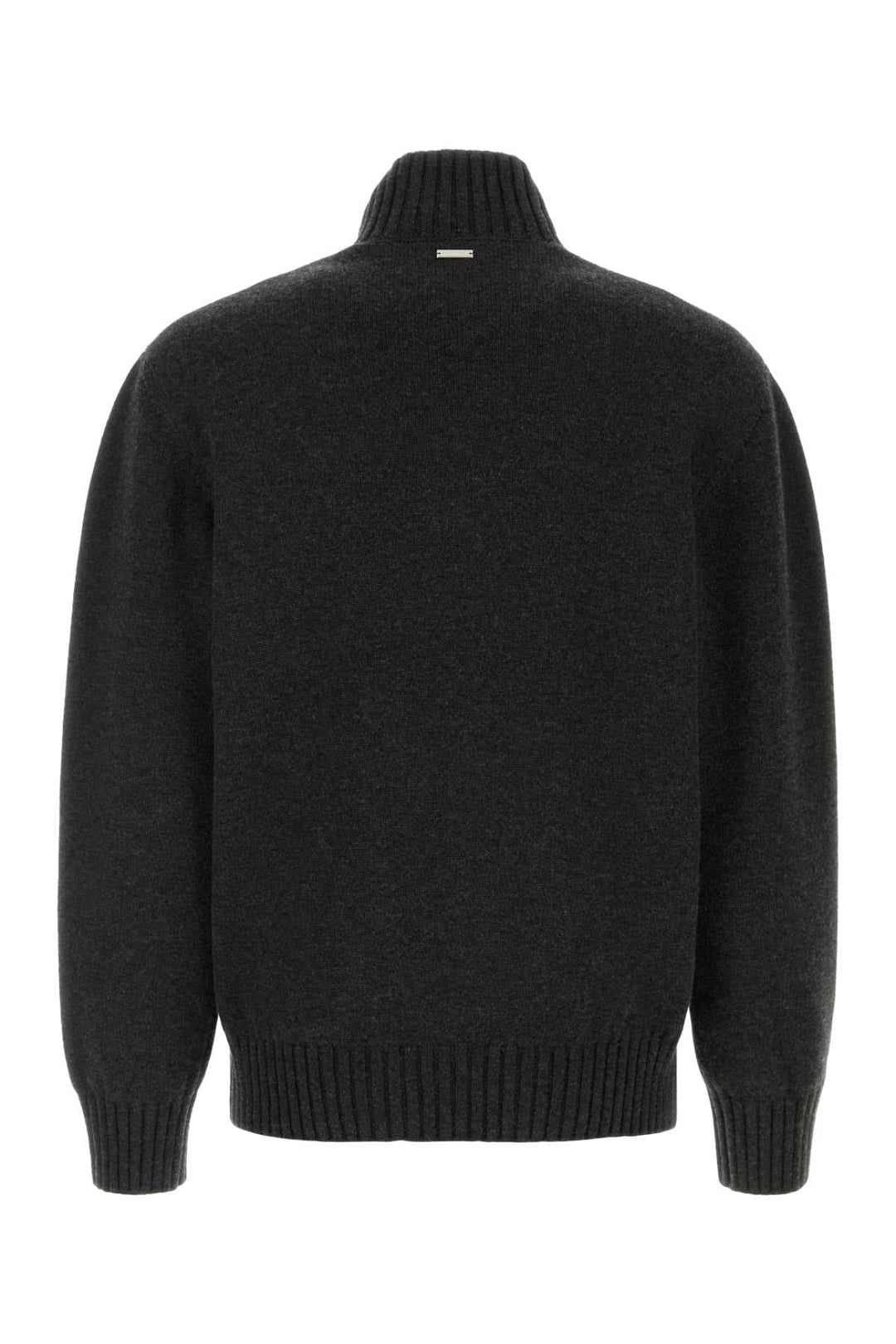 Salvatore Ferragamo Men Slate Cashmere Blend Sweater