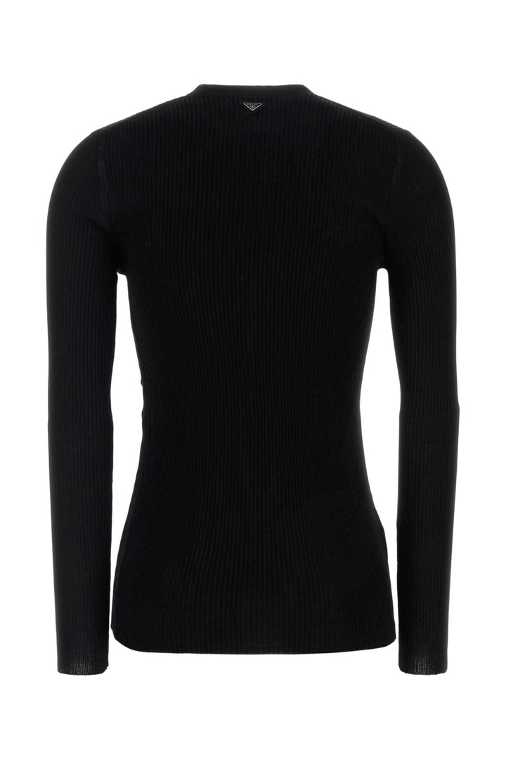 Prada Women Black Cotton Cardigan