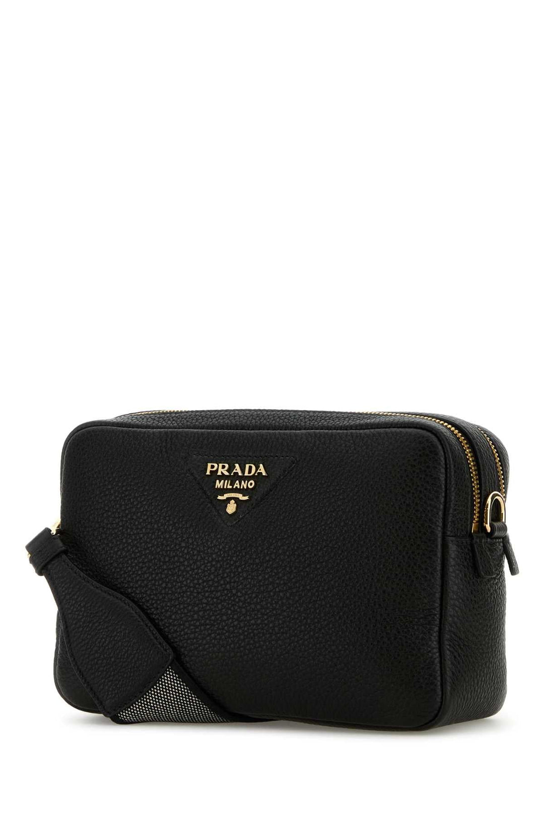 Prada Women Black Leather Crossbody Bag