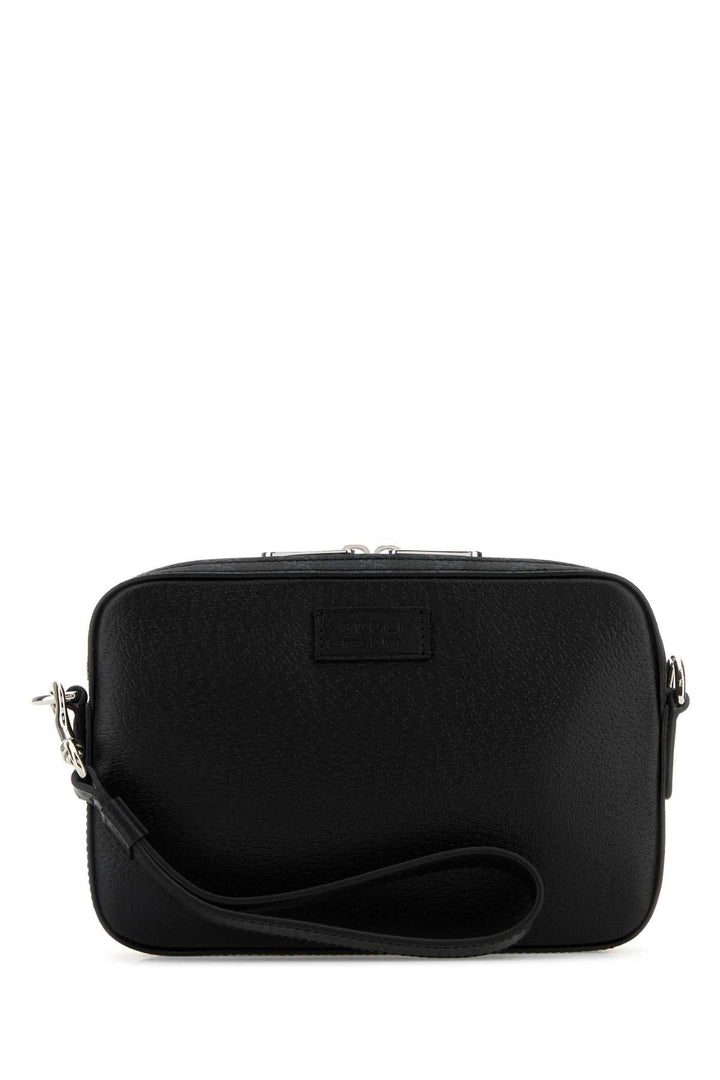 Gucci Men Black Leather Small Clutch
