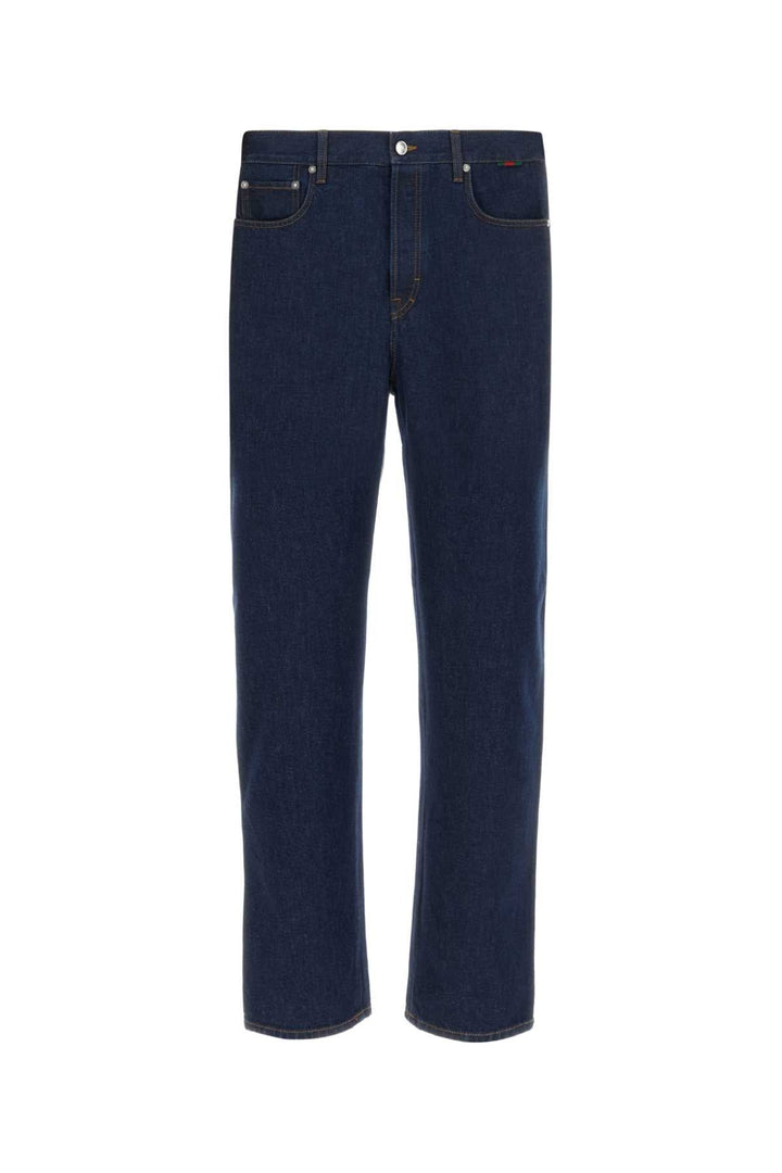 Gucci Men Dark Blue Denim Jeans