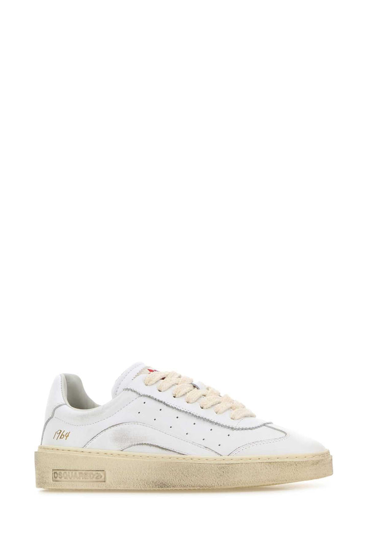 Dsquared Women White Leather Rider Sneakers