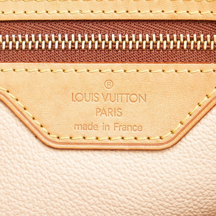 Louis Vuitton Monogram Bucket PM Tote Bag Brown PVC Leather Ladies
