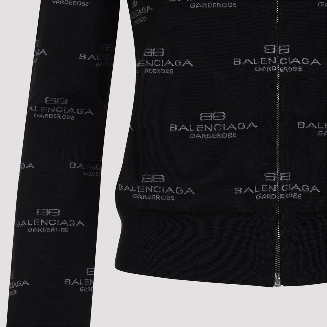 Balenciaga All-Over Zip-Up Cardigan Women
