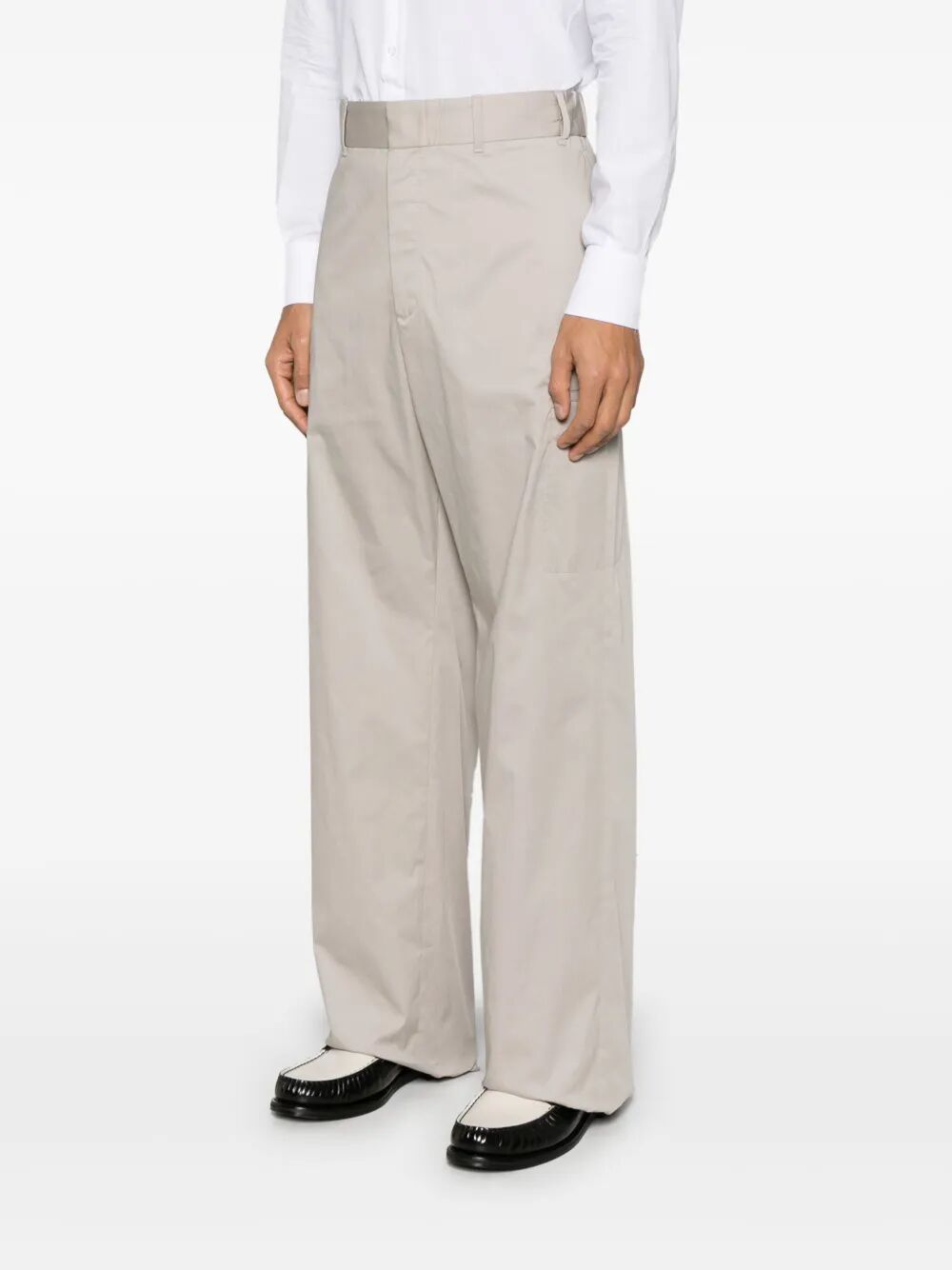 Fendi Men Straight-Cut Cargo Cotton Trousers