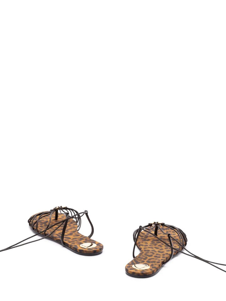 Saint Laurent Women Ankle Strap Babylone Flat Sandals