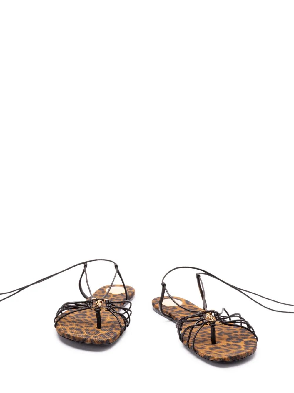 Saint Laurent Women Ankle Strap Babylone Flat Sandals