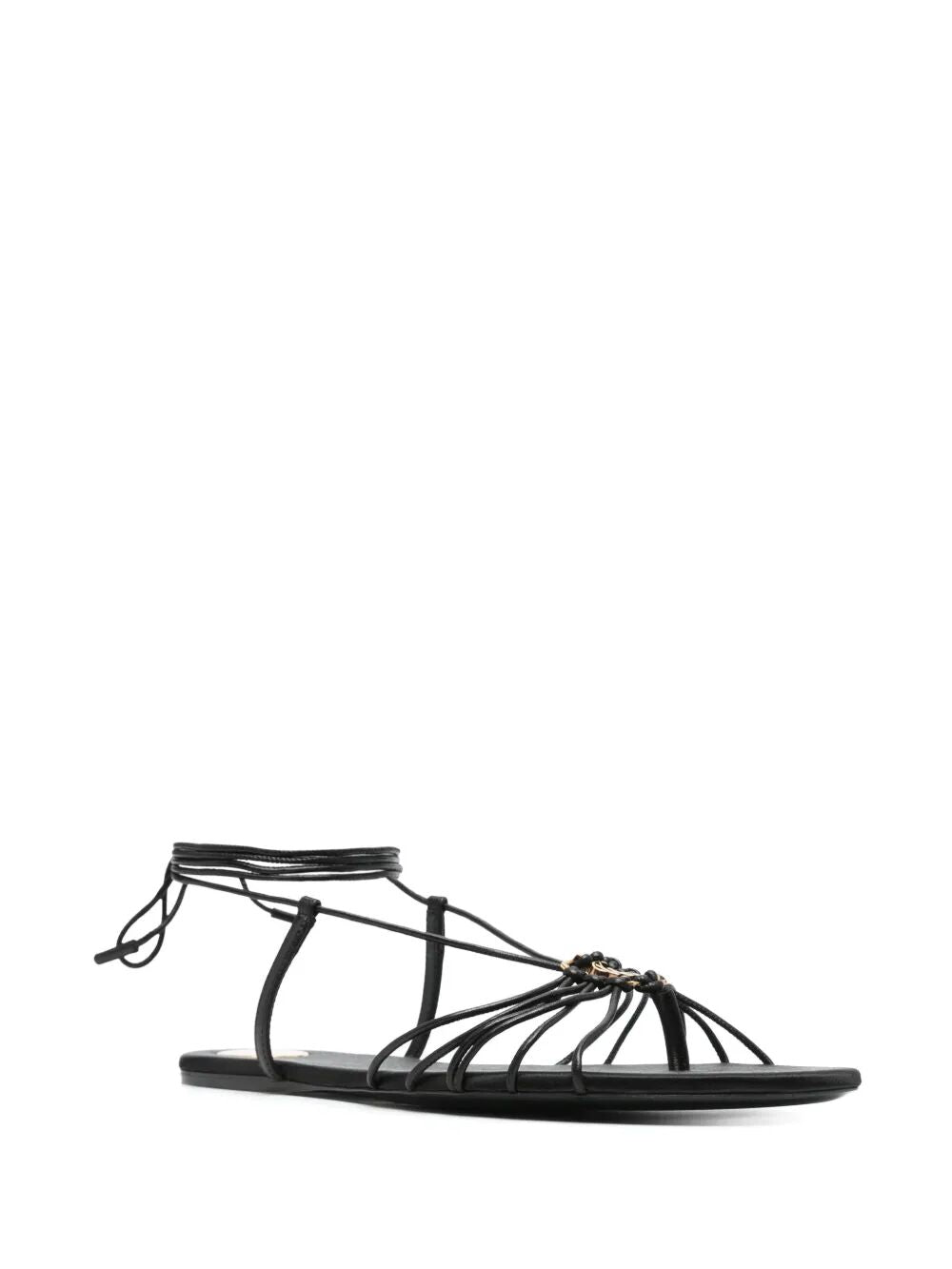 Saint Laurent Women Ankle Strap Babylone Flat Sandals