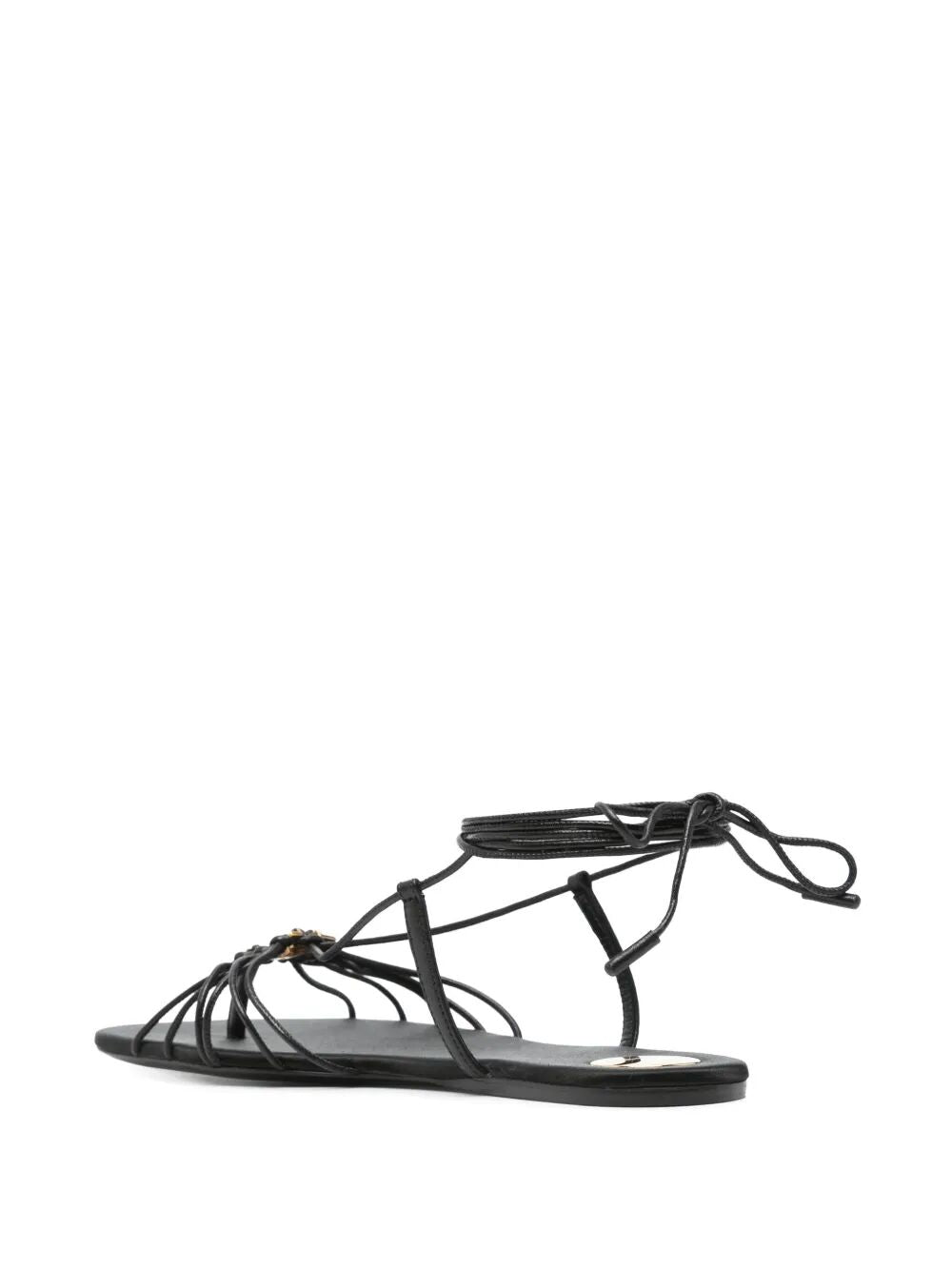 Saint Laurent Women Ankle Strap Babylone Flat Sandals