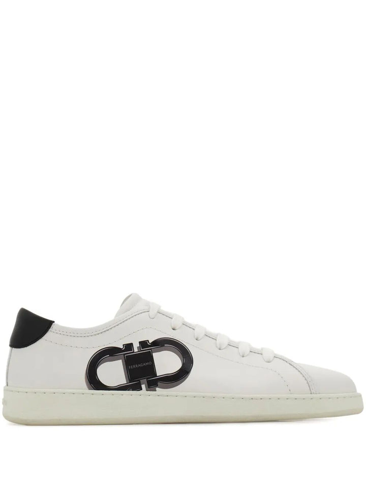 Ferragamo Men Double Gancini Brandy1 Sneakers