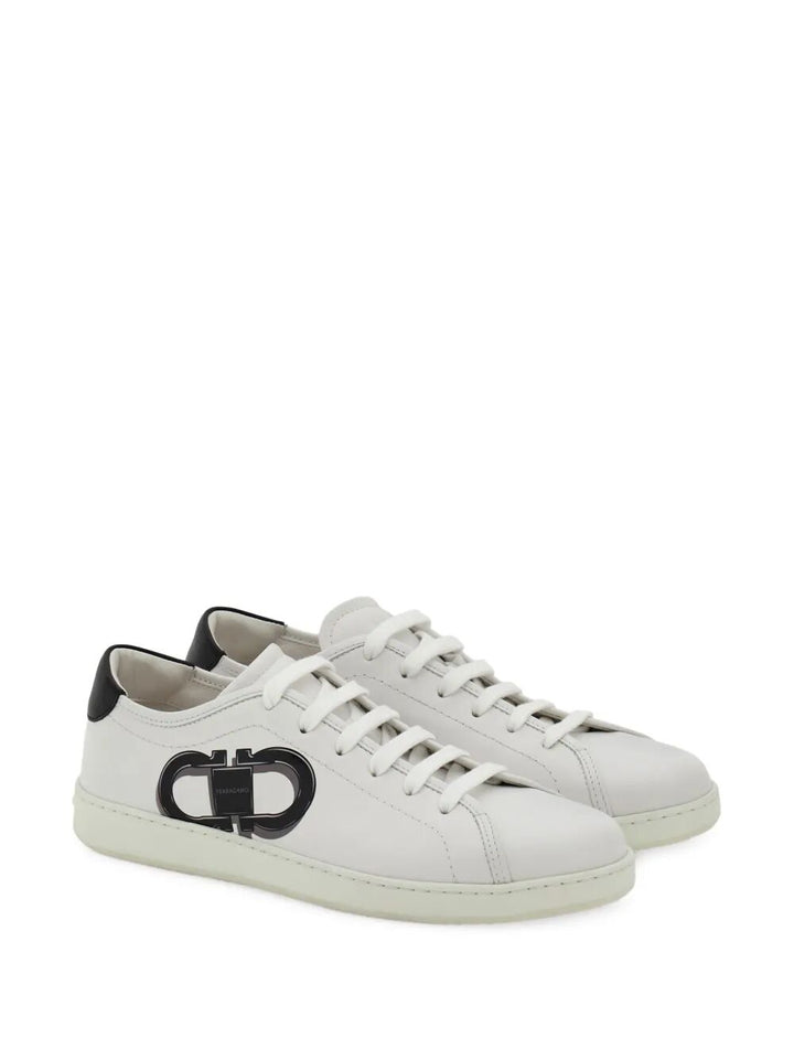 Ferragamo Men Double Gancini Brandy1 Sneakers