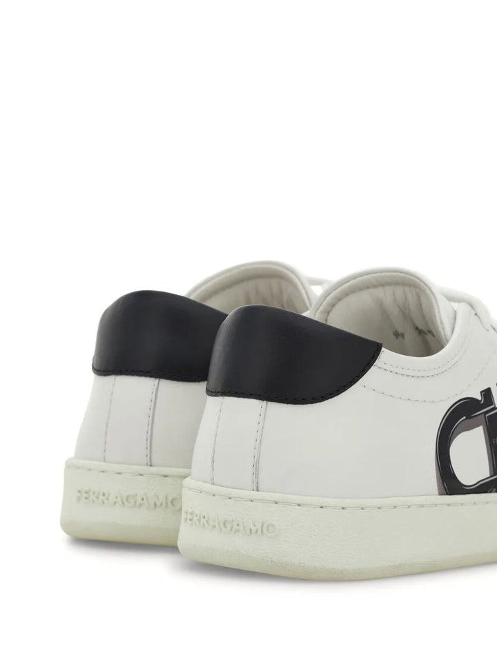 Ferragamo Men Double Gancini Brandy1 Sneakers