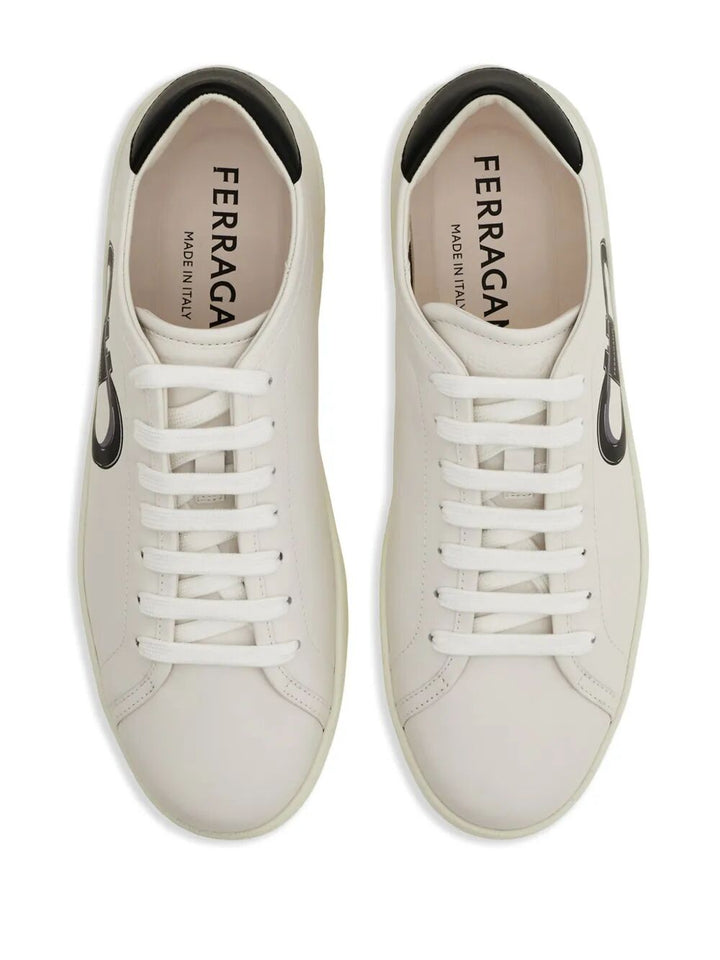 Ferragamo Men Double Gancini Brandy1 Sneakers