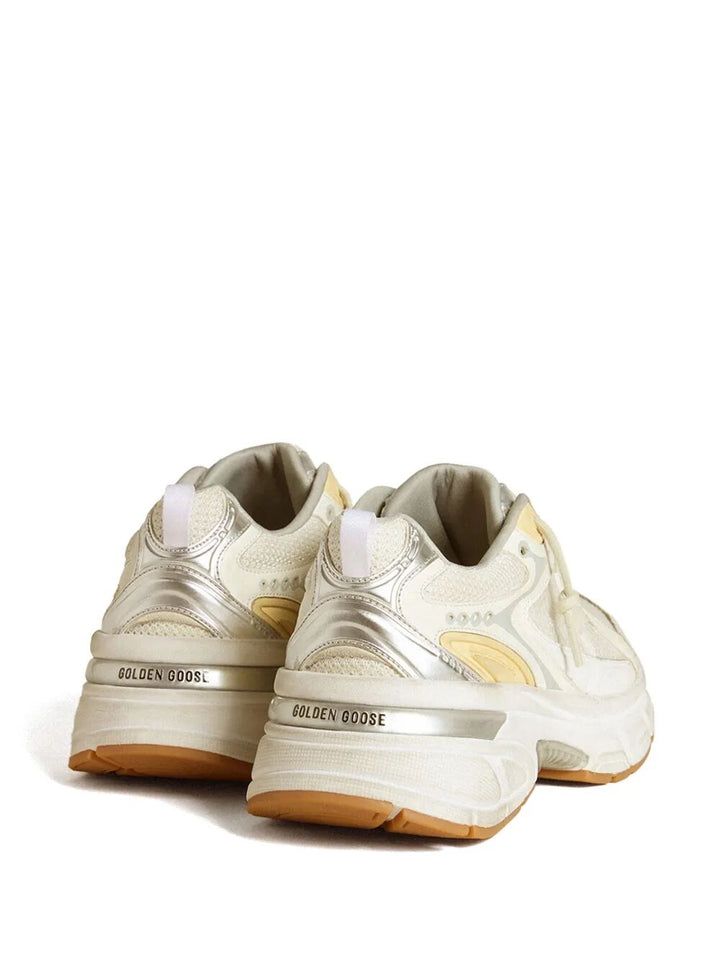 Golden Goose Men "Lightstar" Leather Net And Suede Upper Tpu Star Net Heel And Spur Sneakers