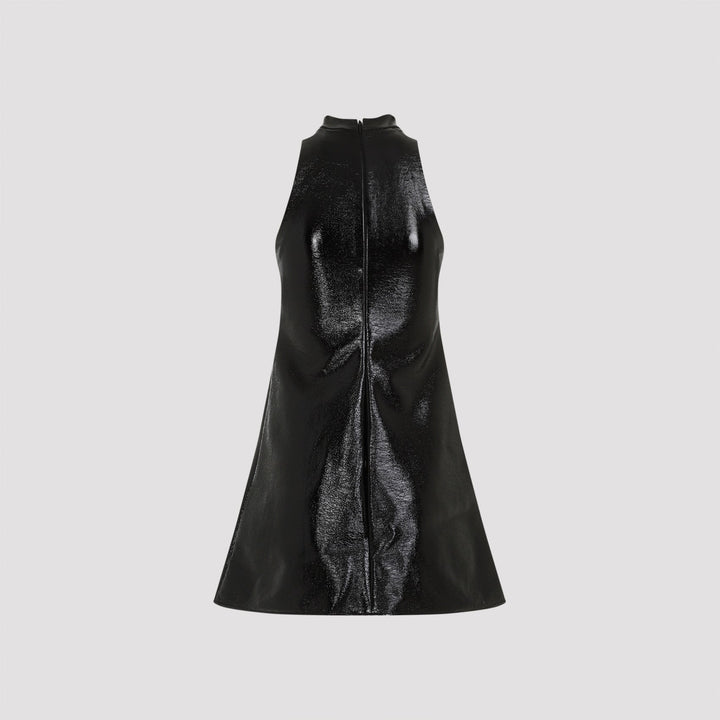 Courreges 2 Pockets Vinyl A-Line Dress Women