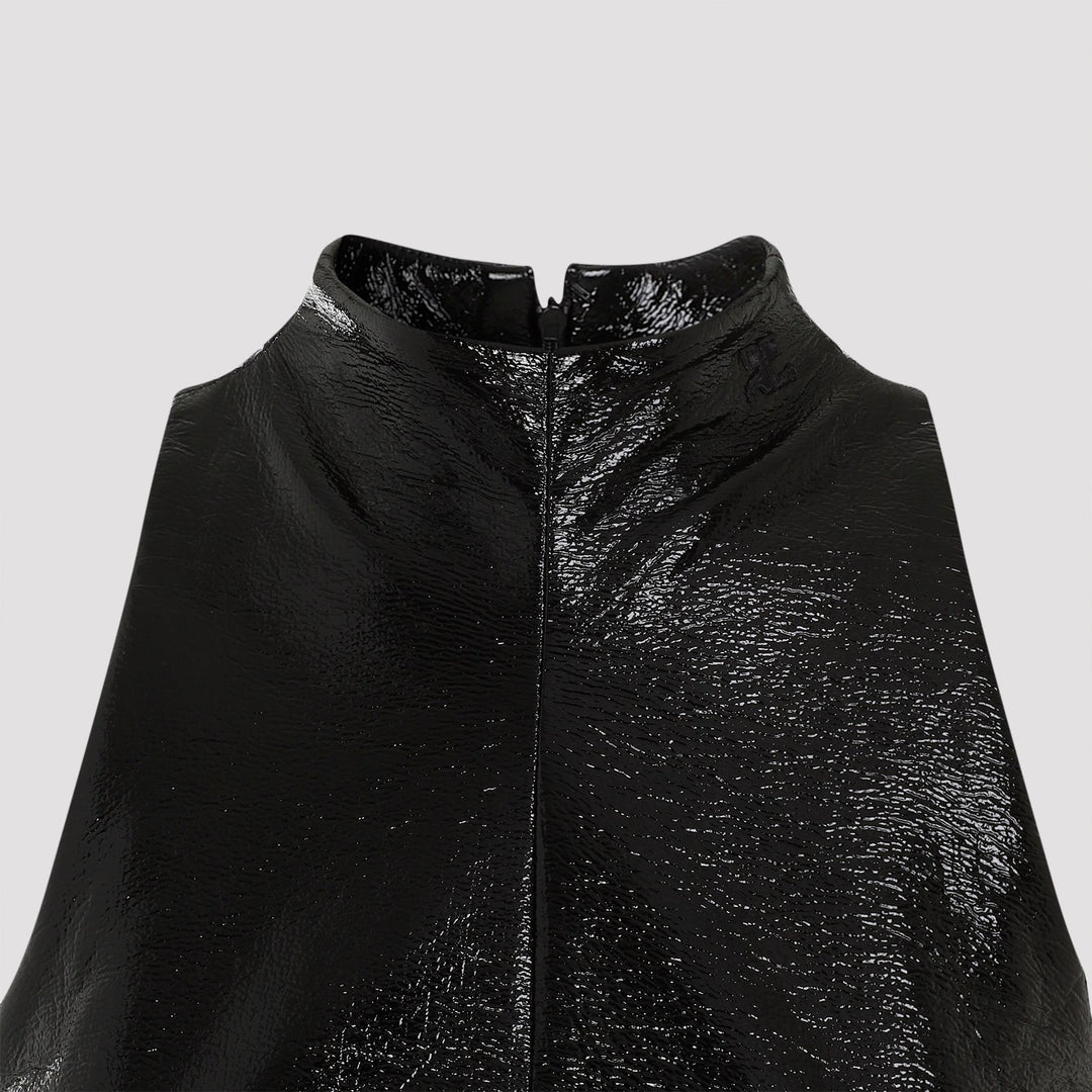 Courreges 2 Pockets Vinyl A-Line Dress Women