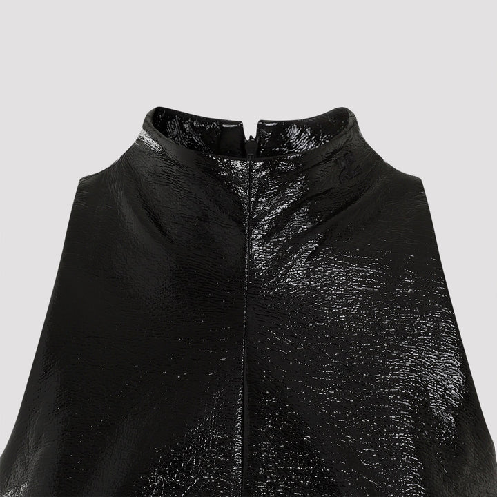 Courreges 2 Pockets Vinyl A-Line Dress Women