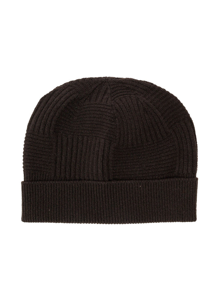 Bottega Veneta Men Bottega Veneta Brown Woven Wool Hat Man