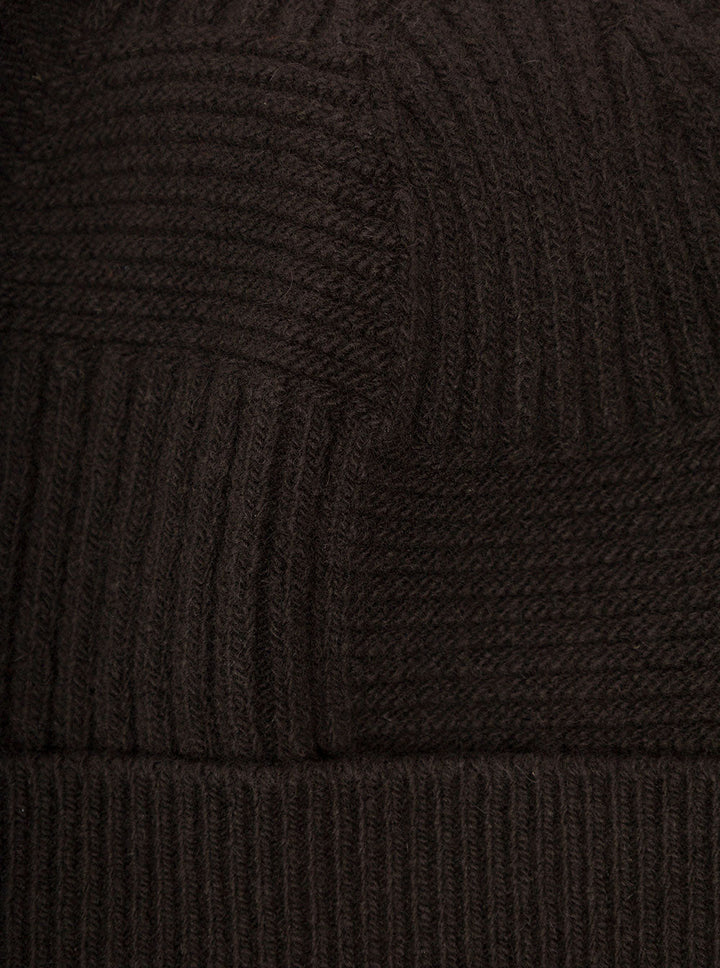 Bottega Veneta Men Bottega Veneta Brown Woven Wool Hat Man
