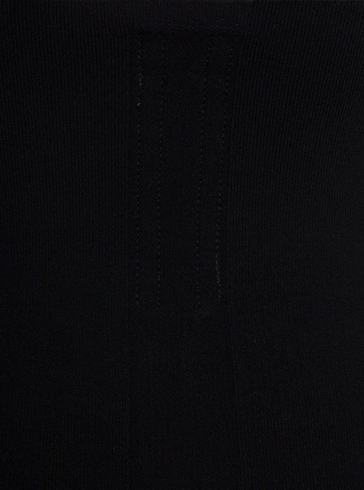 Rick Owens Women 'Theresa' Maxi Black Skirt With Wide Split At The Front In Viscose Blend Woman