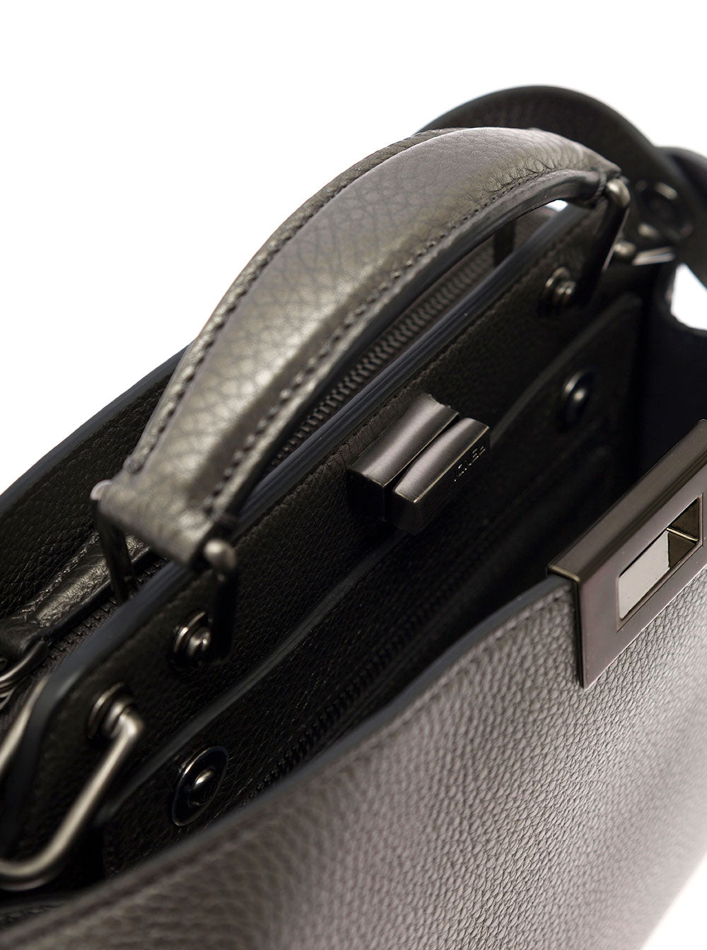 Fendi Men Pekaboo Matal Leather L