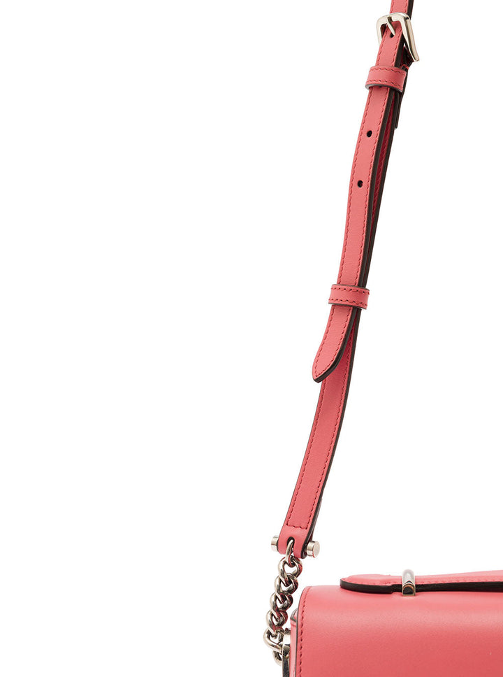 Gucci Women 'Petite Gg' Mini Pink Shoulder Bag With Double G Detail In Leather Woman