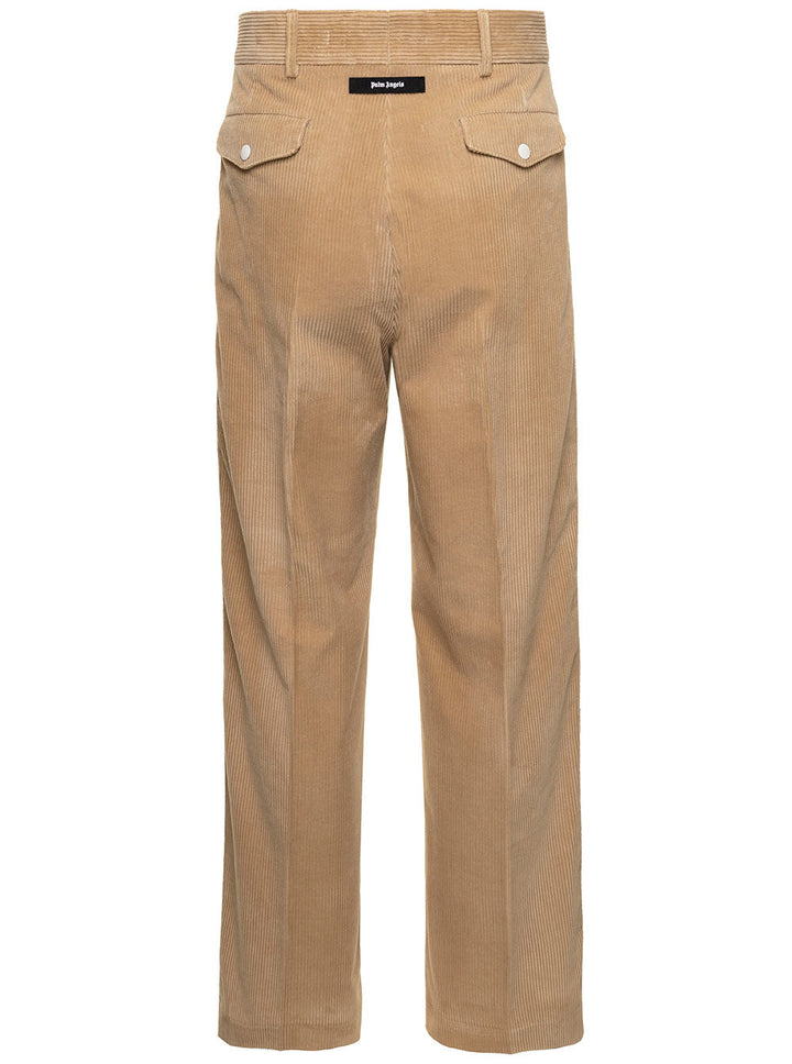 Palm Angels Men Pantalone Velluto Look