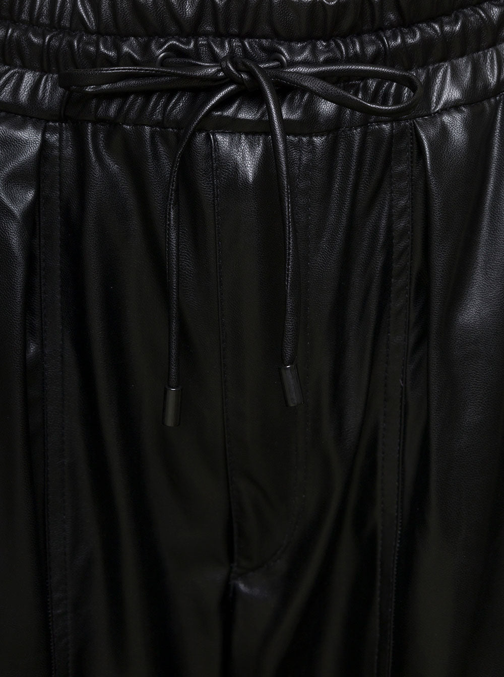 Isabel Marant Etoile Women 'Brina' Black Pants With Drawstring Closure In Shiny Faux Leather Woman