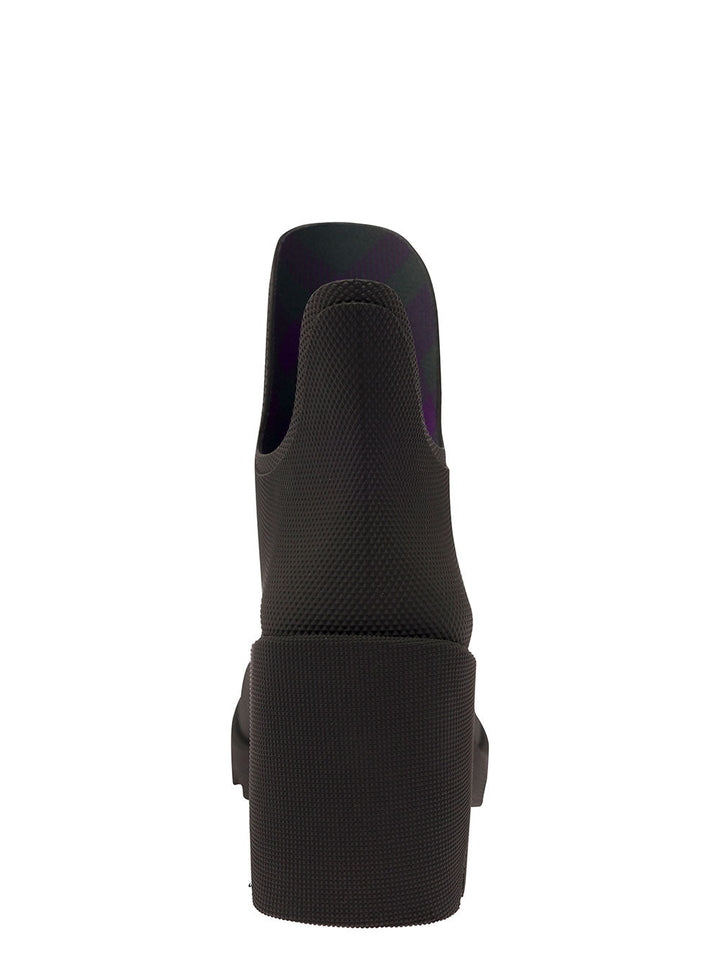 Burberry Women 'Rachel' Black Rainboot With Logo Detail In Rubber Woman