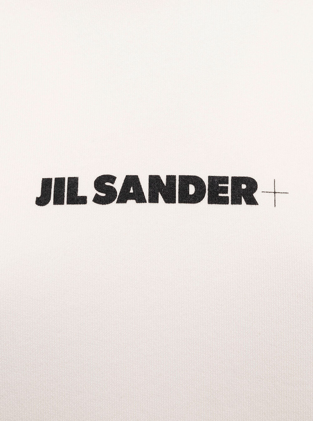 Jil Sander Women Jil Sander Woman's White Cotton Hoodie With Logo Print
