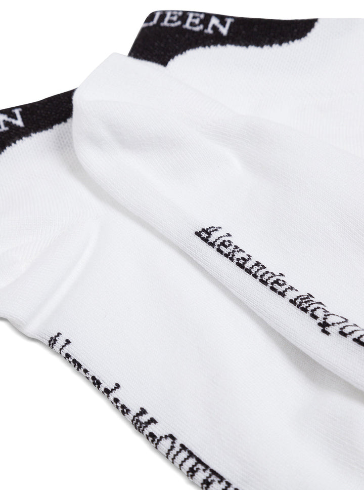 Alexander Mcqueen Women Alexander Mcqueen Woman's White Cotton Socks With Logo
