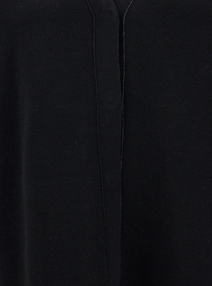 Fendi Women Black Reversible Cardigan With Jacquard Ff Motif In Knit Woman