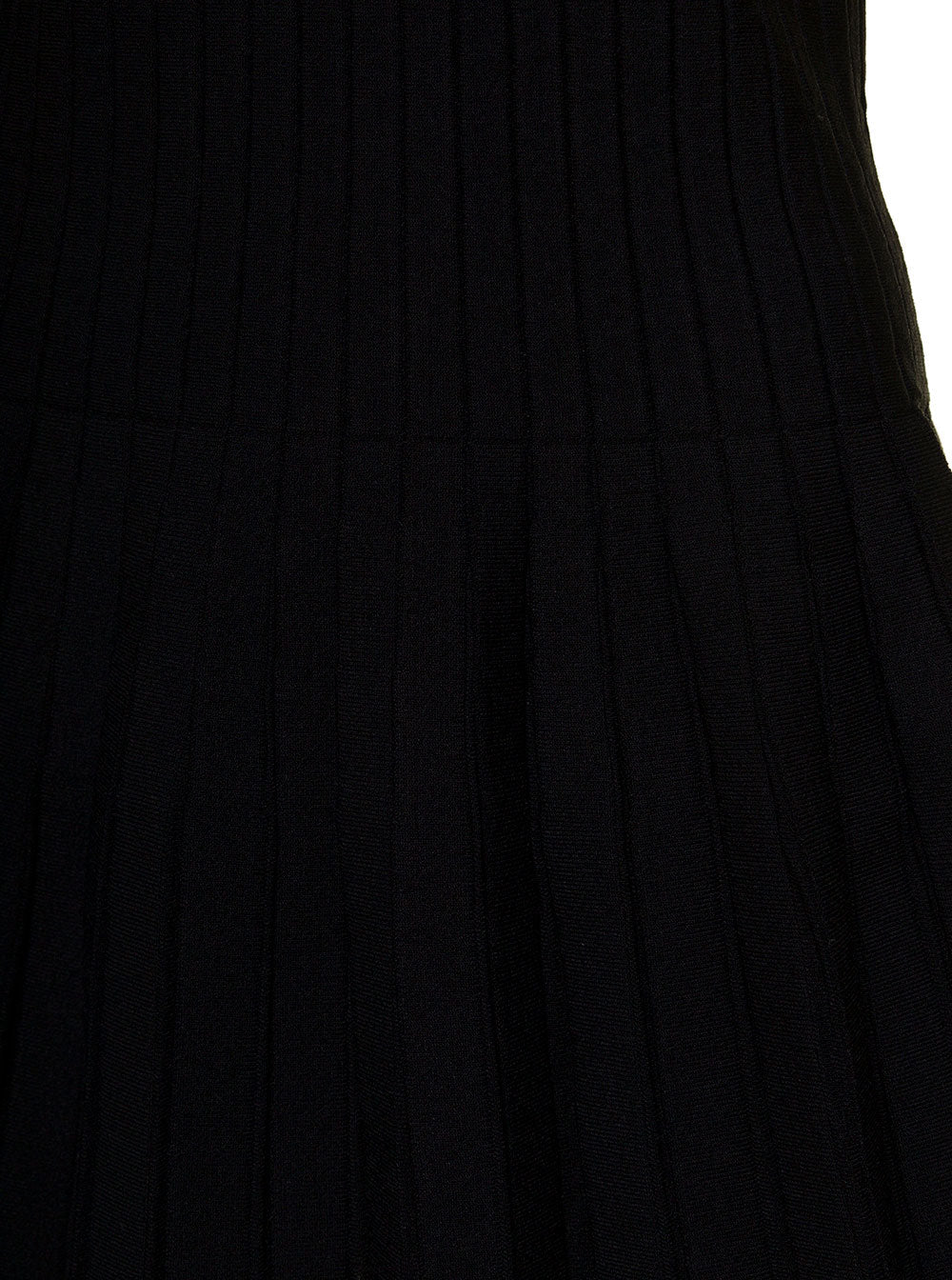 Balmain Women Black Pleated Mini Dress In Viscose Woman