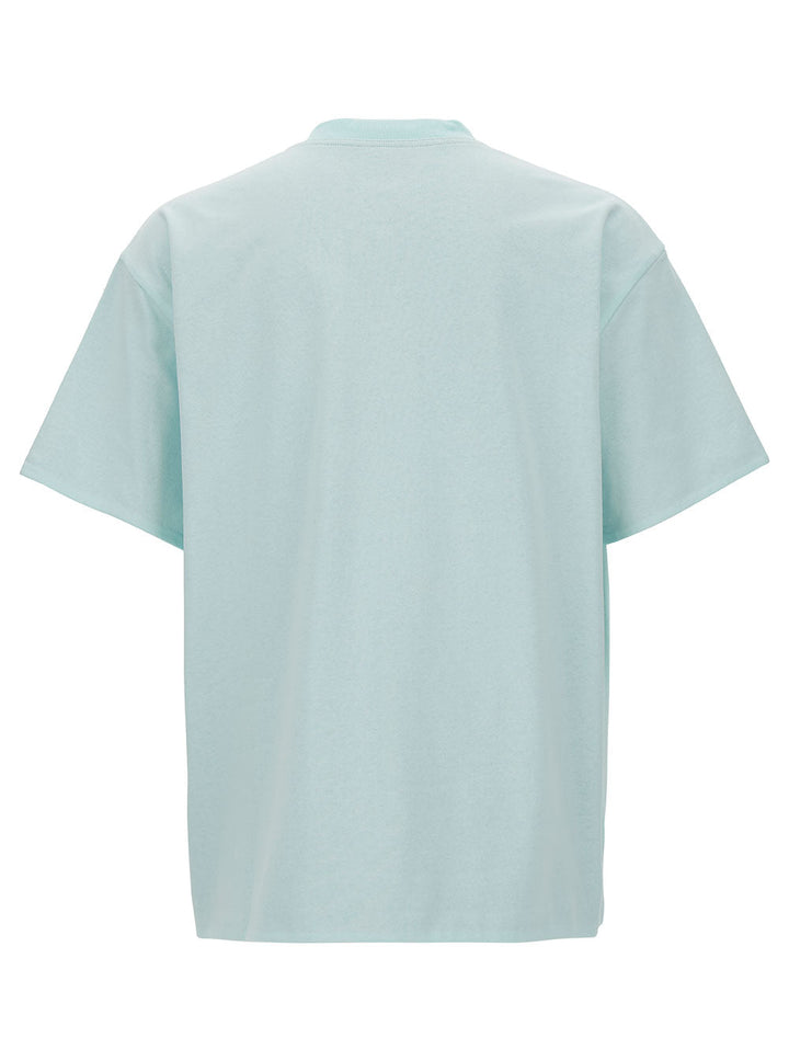 Bottega Veneta Men Light Blue Double Layer T-Shirt In Cotton Man