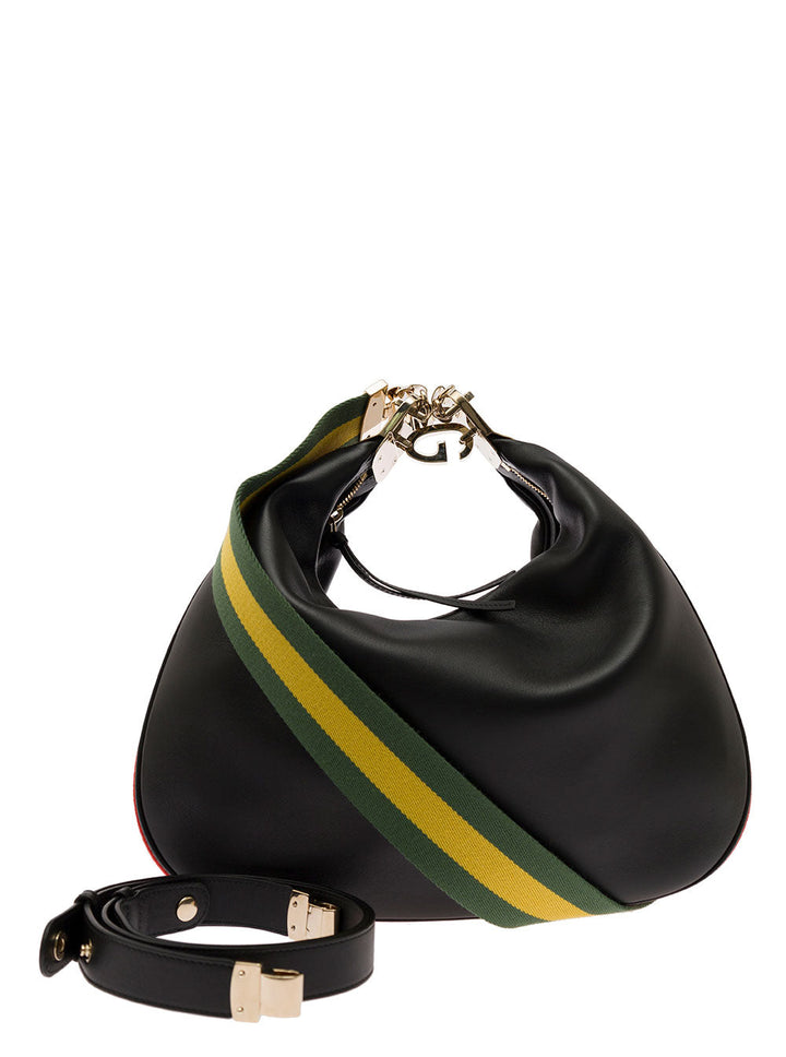 Gucci Women 'Large Attache' Black Crossbody Bag With G Hook Closure In Leather Man