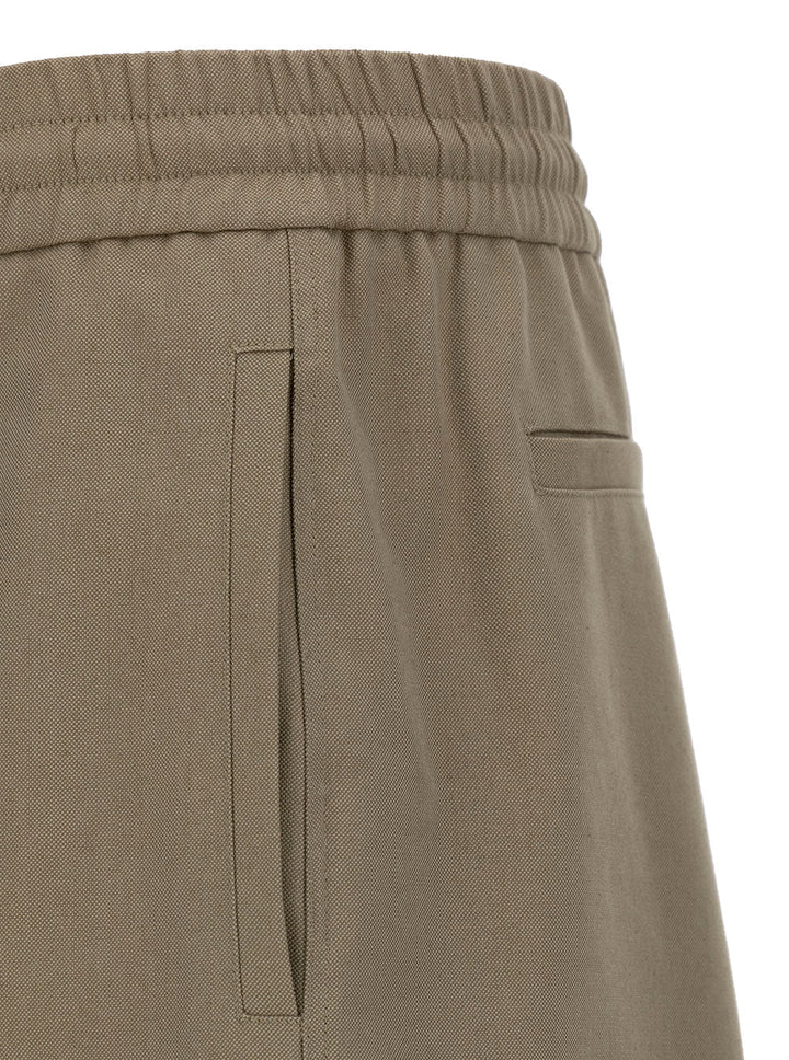 Alexander Mcqueen Men Beige Cargo Pants With Elastic Waistband In Cotton Man