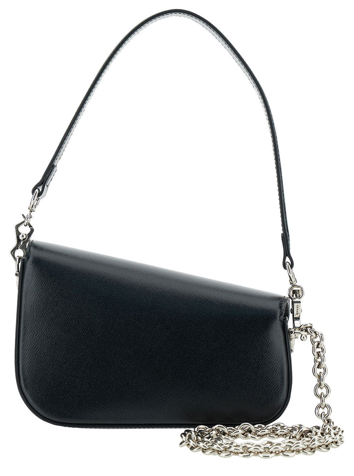 Gucci Women 'Gucci Horsebit 1955 Mini' Black Shoulder Bag With Horsebit Detail In Leather Woman