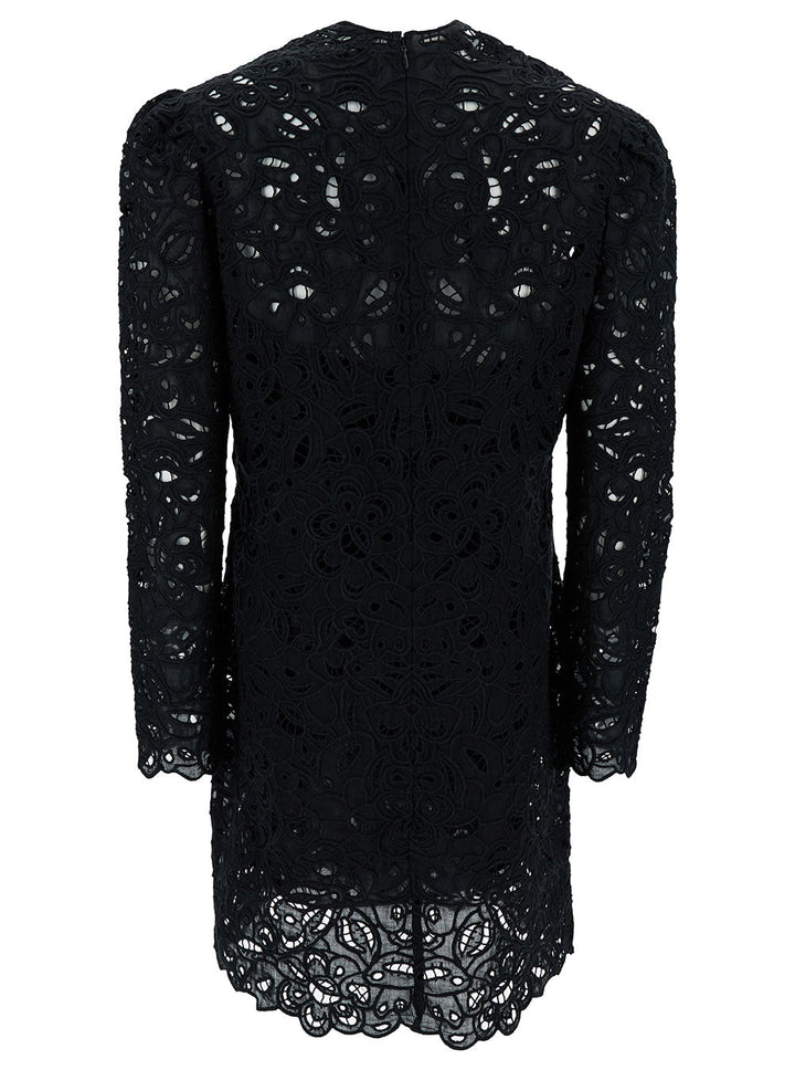 Isabel Marant Women 'Daphne' Mini Black Dress With Flower Embroidery In Guipure Woman