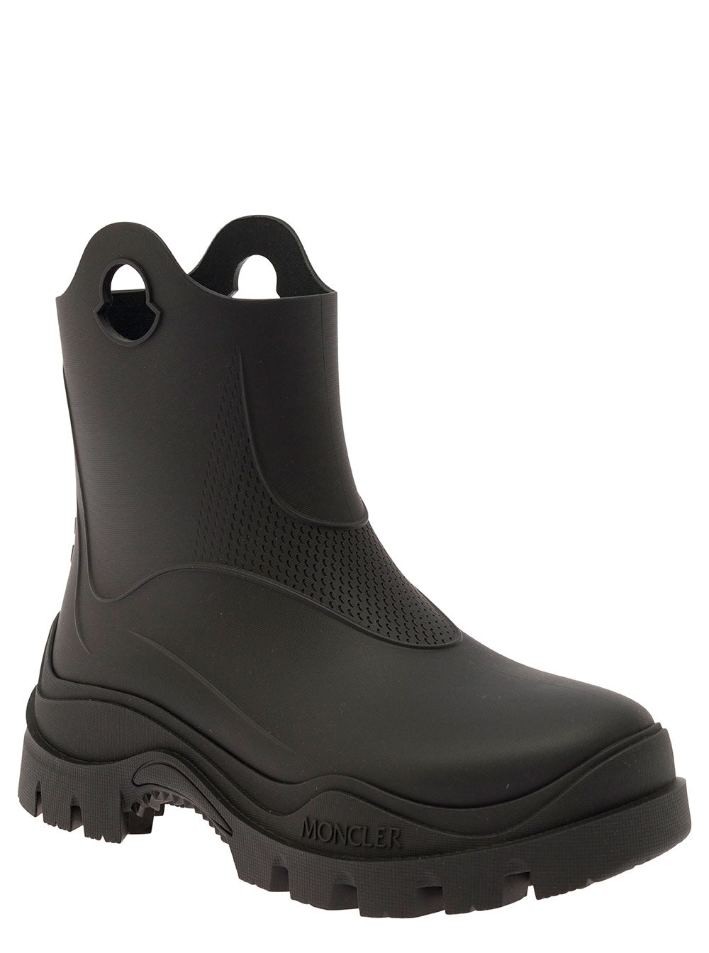 Moncler Women 'Misty' Black Rain Boots With Logo Detail In Rubber Woman