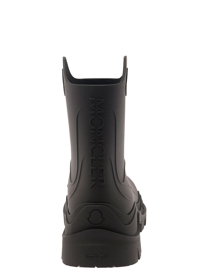 Moncler Women 'Misty' Black Rain Boots With Logo Detail In Rubber Woman