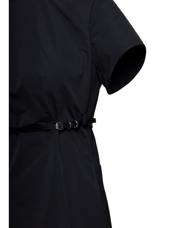 Givenchy Women Black Mini Dress With Belt In Taffeta Woman